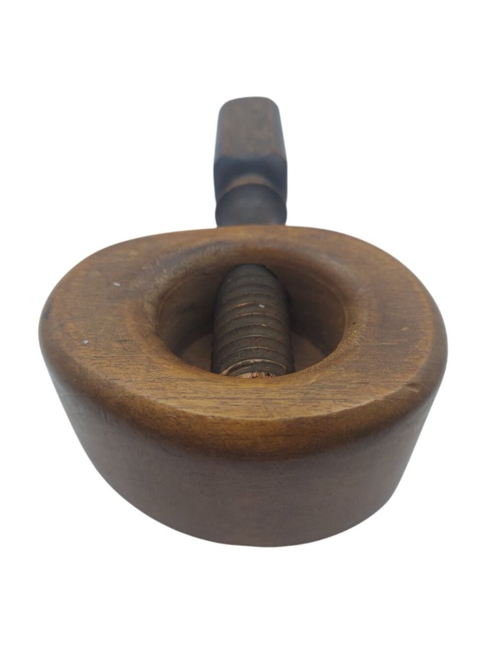 Wooden Screw Type Nutcracker Rustic Farmhouse Vintage Leos Cantina Collectible - Picture 4 of 10